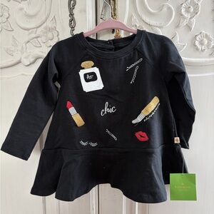 NWT!! Kate Spade - Baby Girl's Glamor Collage, Long Sleeve Top, 12mos